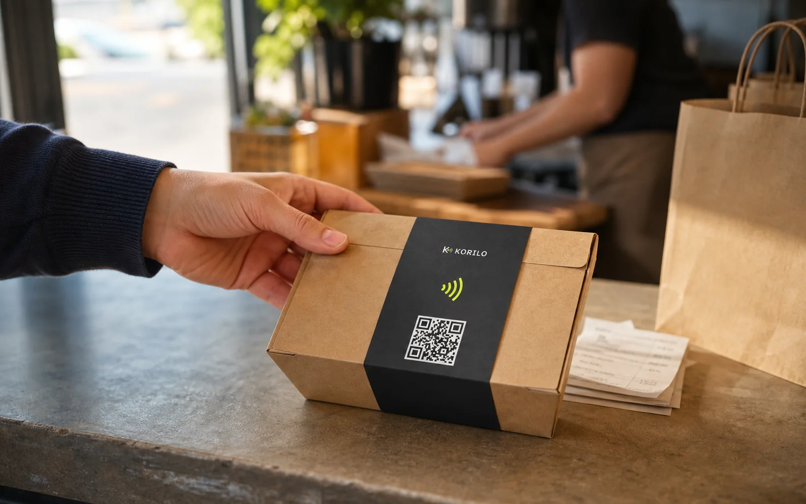 KORILO Takeaway — przykład zastosowania: Paczka i dostawa